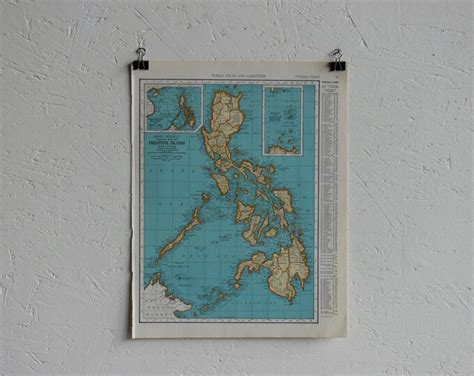 Vintage Map-philippine Islands-early 20th Century - Etsy