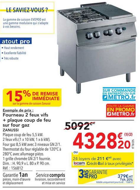 Promo Fourneau Feux Vifs Plaque Coup De Feu Sur Four Gaz Zanussi