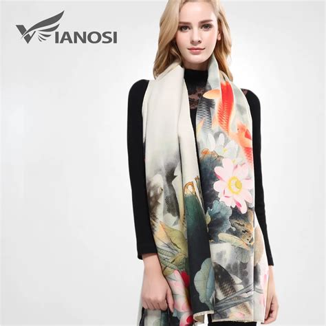 Buy [vianosi] Luxury Scarf Women Wool Cashmere Shawls And Scarves Thicken Warm