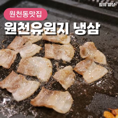 원천동맛집 원천유원지 냉삼 나 냉삼 좋아했었네 네이버 블로그