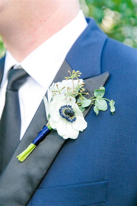 White Anemone Boutonniere | Dana Cubbage Weddings | Charleston, SC | Anemone boutonniere, Groom ...