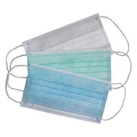 PP Non Woven Ear Loop 3 Ply Disposable Surgical Face Mask At Rs 7 In