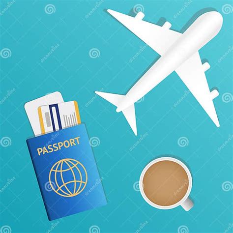 Air Travel Banner Passport Vacation Concept Design Banner With