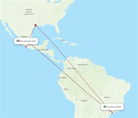 Flights From Sao Paulo To Ixtapa Zihuatanejo GRU To ZIH Flight Routes