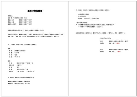 遺産分割協議成立申立書の書き方と具体例