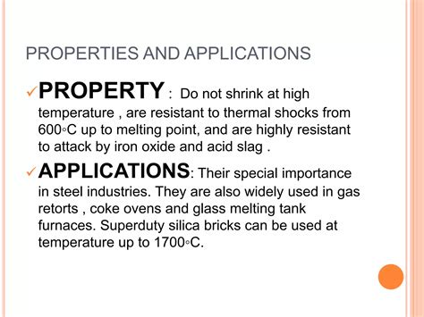 Types Of Refractories PPT