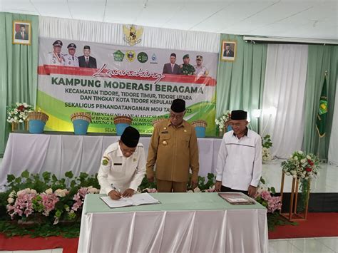 Kemenag Kota Tidore Launching Kampung Moderasi Beragama Malut Center