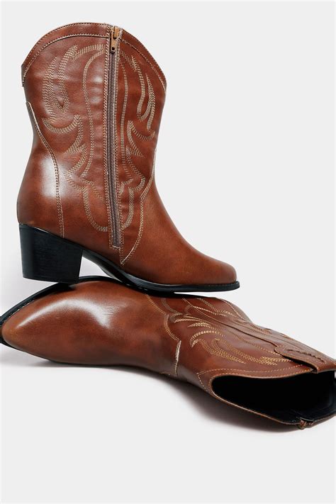 Limited Collection Cowboy Stiefeletten In Braun Und Extra Weiter Eee