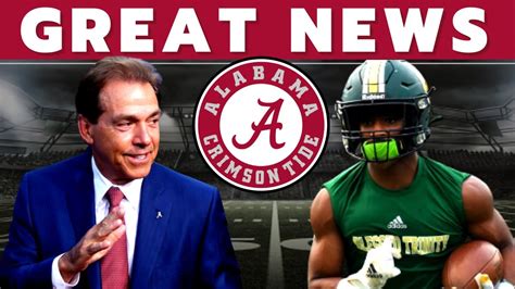 GREAT NEWS FOR BAMA ALABAMA CRIMSON TIDE FOOTBALL NEWS UPDATE COLLEGE