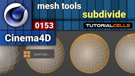 Subdivide Mesh Weight Subdivision Surface In Cinema D Youtube