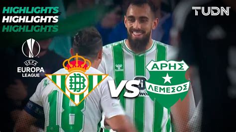 Real Betis Balompi Aris Limassol Highlights Uefa Europa League