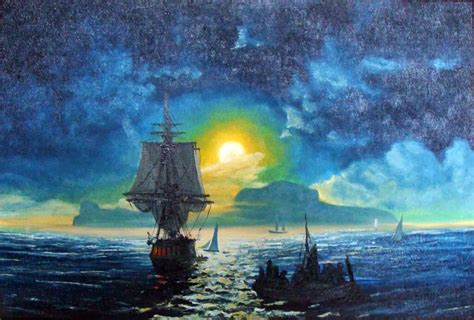 Айвазовский Иван - Лунная ночь на Капри