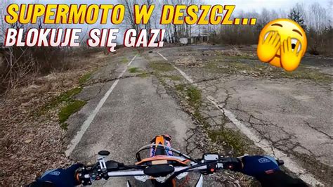 OPUSZCZONY PLAC NAUKI JAZDY VS KTM EXC400 SUPERMOTO YouTube