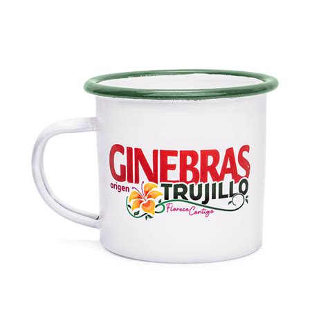 Taza Peltre Café Origen Trujillo Borde Verde Café Ginebras