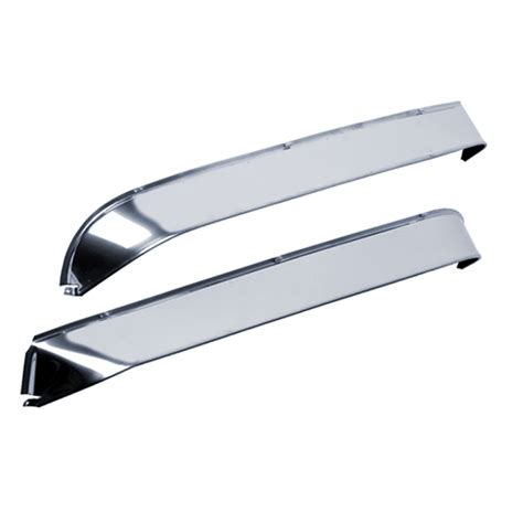 Auto Ventshade Ventshade Xtra Wide W Silver Finish 2 Pc 1980 1996 Ford Bronco F 150 F 250