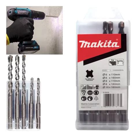 Jogo C 5 Broca Para Concreto Sds Plus 6 0 A 10 0 Mm Makita Mercadolivre