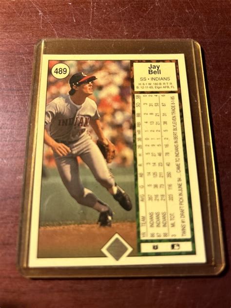 Jay Bell Autographed Baseball Card Cleveland Indians 1989 Upper Deck