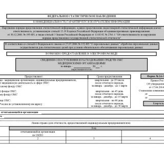 Форма 14-Ф (ОМС). Сведения о поступлении и расходовании средств ОМС ...