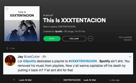 Spotify Cops Backlash For Promoting Xxxtentacions Music Following His