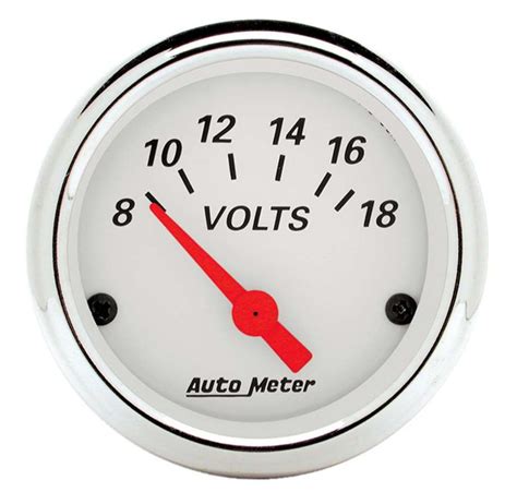 Autometer 1391 Voltmeter Arctic White 8 18v Electric Ana