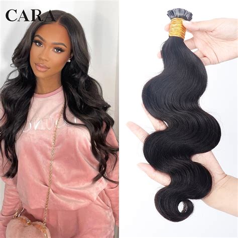 Keratin Fusion Hair Extensions Flat Tip Human Hair Brazilian Body Wave