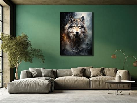 Wolf Canvas Wall Art, Animals Wall Decor, Dining Room Decor, Print ...