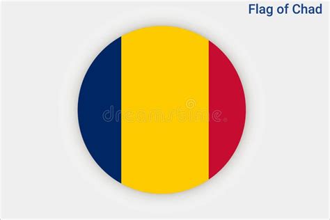 High Detailed Flag Of Chad National Chad Flag Africa Stock