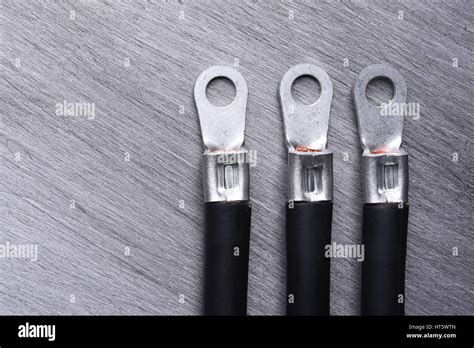 Electrical Cable With Cable Lug Stock Photo Alamy