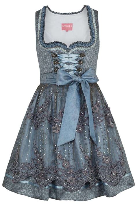 Mini Dirndl Mit Spitzensch Rze Blau Dirndl Damen Mia San Tracht