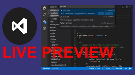 Visual Studio Code Live Preview Vs Code Live Preview Using Live