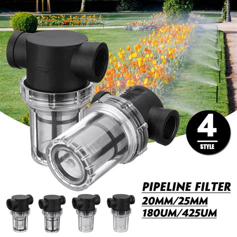 Garden Pond 20mm 25mm Inline Mesh Strainer Water Pump Filter Irrigation