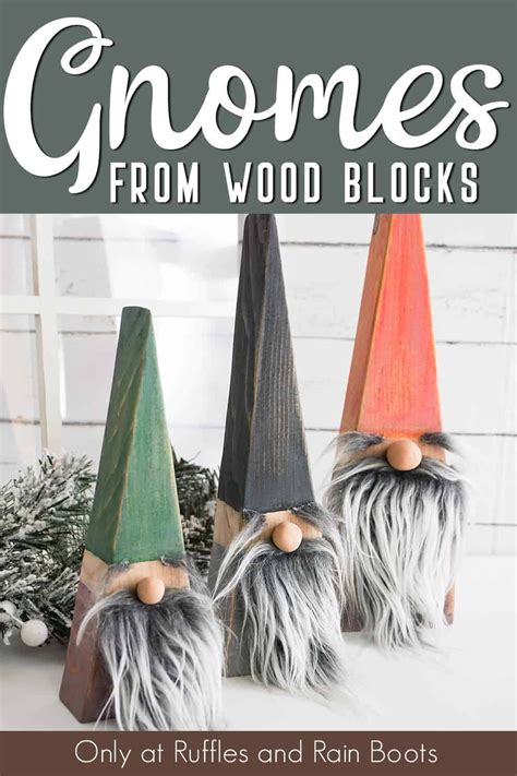 Diy Wood Block Gnomes You Can Make In Minutes Wooden Christmas