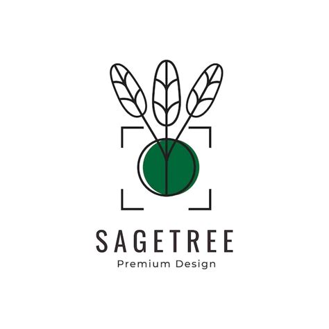 Premium Vector Sage Tree Fresh Logo Design Vector Illustration