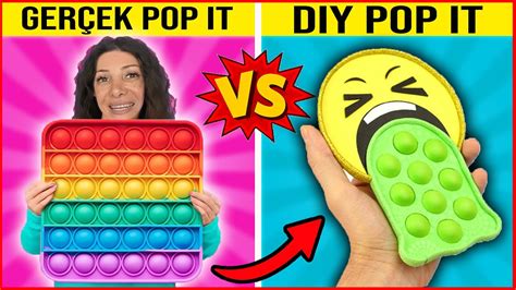 DIY POP IT EN KOLAY KENDİN YAP GERÇEK TİKTOK POPİT FIDGET Dobişko Tv