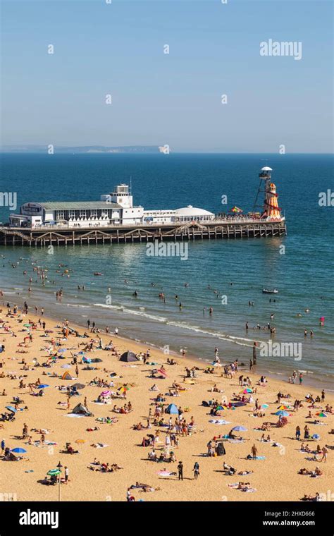 England, Dorset, Bournemouth, Bournemouth Beach and Pier Stock Photo - Alamy