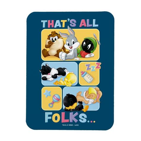 Baby Looney Tunes Characters | That's All Folks Magnet | Zazzle ...