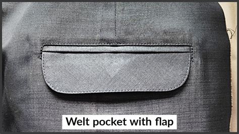 Sew A Welt Pocket With Flap Easy Method Youtube