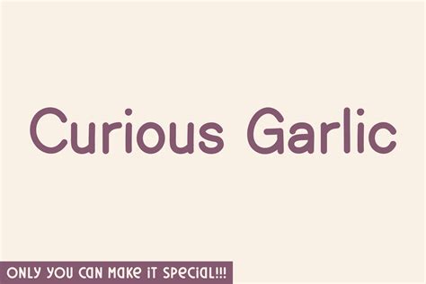 Curious Garlic Font By Hanna Bie · Creative Fabrica