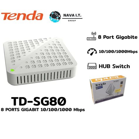 ⚡️กรุงเทพฯด่วน1ชั่วโมง⚡️ Tenda Td Sg80 Switch Hub สวิตซ์ฮับ 8 Ports Gigabit 10 100 1000 Mbps