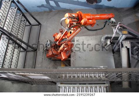 Robotic Arm Industrial Manufacture Factory Stock Photo 2195239267 ...