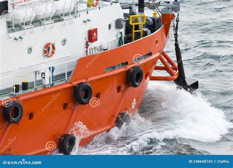 Oil Rigs And Supply Boat Editorial Stock Photo Image Of Offshore