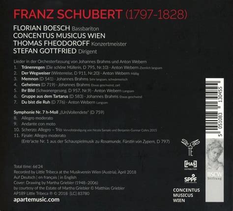 Concentus Musicus Wien Stefan Gottf Schubert Un Finished Symphony No