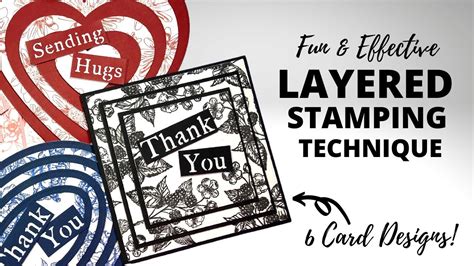 Very Effective Layered Stamping Technique 6 CARD DESIGNS YouTube