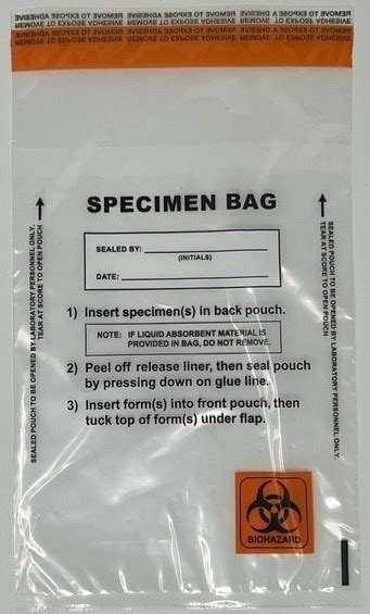 Clear Tamper Evident Specimen Bag Professional Quality