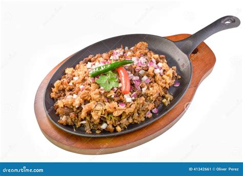 Sizzling Sisig Filipino Dish Made With Pork Stock Image Image 41342661