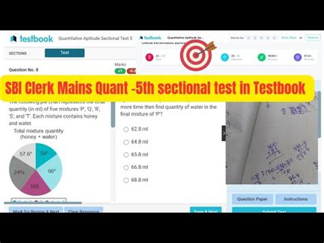 SBI Clerk Mains Quant 5th Sectional Test Live Attempt In Testbook