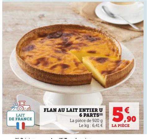 Promo Flan Au Lait Entier U Parts Chez Hyper U Icatalogue Fr