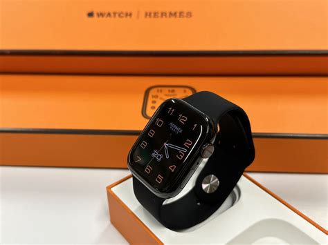 Apple Watch Series7 Hermes 45mm アップルウォッチ 黒 エルメス Gpscellular ブラックステンレス