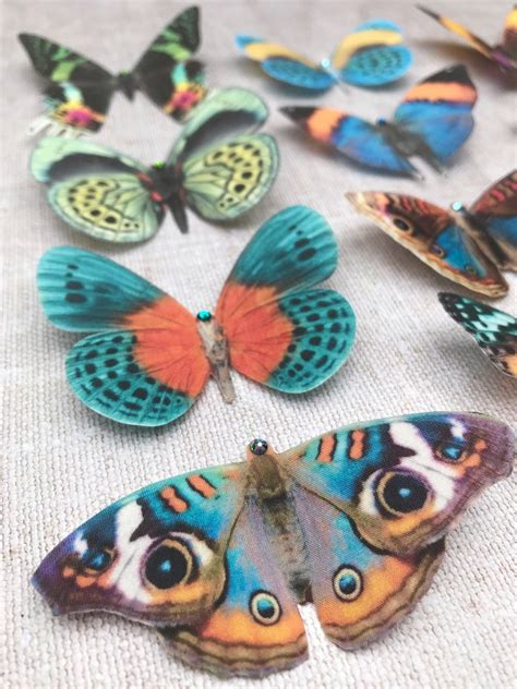 Silk Butterfly Hair Clips With Crystals Kawaii Hair Etsy Uk