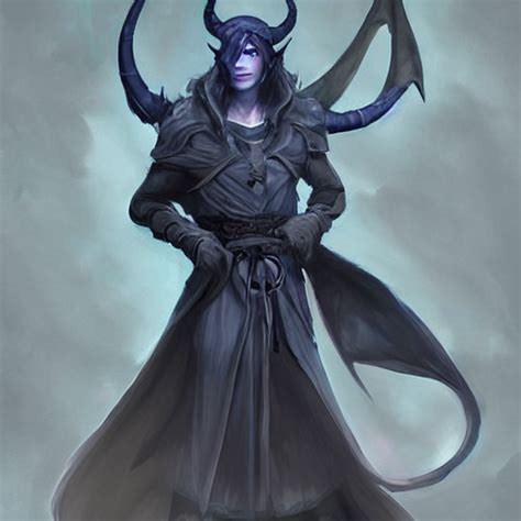 KREA D D Character Concept Art Of A Cloaked Tiefling Tiefling Rogue